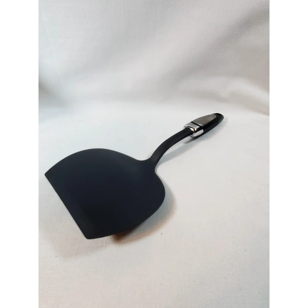 Black Silicone Spatula‎ Turner Heat Resistant Nonstick Safe Kitchen Utensil